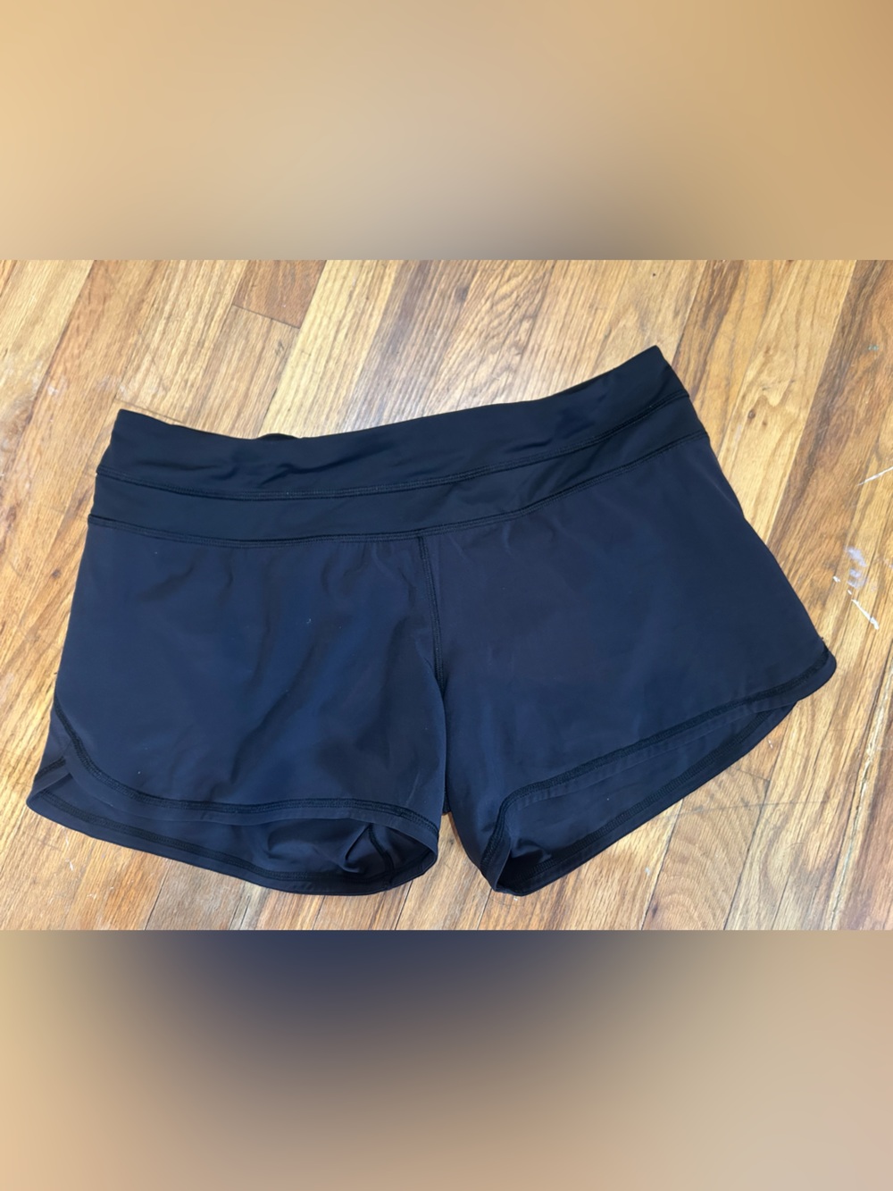 lululemon athletica Black Athletic nylon lined Run Shorts size 10